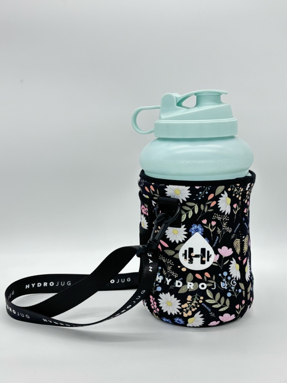 HydroJug 73oz Water Bottle Jug Floral Sleeve Carrier Strap Reusable Gym Yoga
